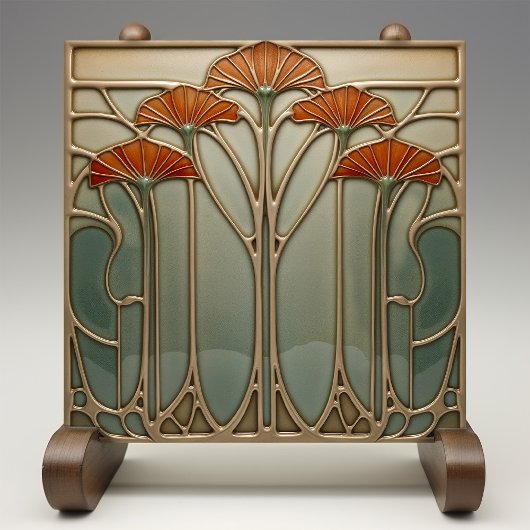 Art Nouveau Blüte [Set 3/4] Fliese