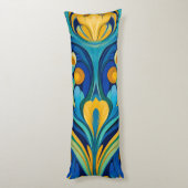 Art Nouveau Body Pillow Seitenschläferkissen (Rückseite (Vertikal))