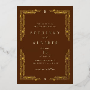 Art Nouveau Border Foil Folieneinladung