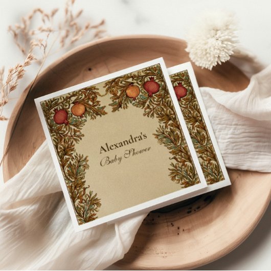 Art Nouveau Botanical Baby Dusche Serviette