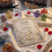 Art Nouveau Botanical Vine Proposal Wedding   Einladung