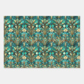 Art Nouveau Botanical Wrapping Paper Sheets Set Geschenkpapier Set (Vorderseite 2)