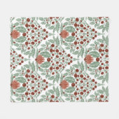 Art Nouveau Botanisch-Vintage Blumenbügel Fleecedecke (Vorderseite (Horizontal))
