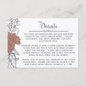 Art Nouveau Botanische Feierlichkeiten Details Begleitkarte (Vorderseite)