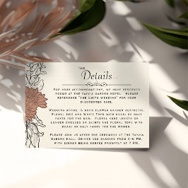 Art Nouveau Botanische Feierlichkeiten Details Begleitkarte