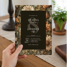 Art Nouveau Brown William Morris Floral Wedding