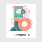 Art Nouveau | Buchstabe B Aufkleber (Blatt)