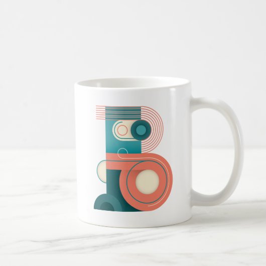 Art Nouveau | Buchstabe B Kaffeetasse (Rechts)