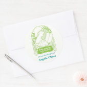 Art Nouveau Buchzeichen Stickers (Umschlag)