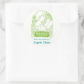 Art Nouveau Buchzeichen Stickers (Tasche)