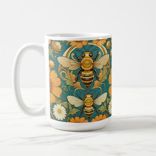 Art Nouveau Bumble Bee Tasse (Links)