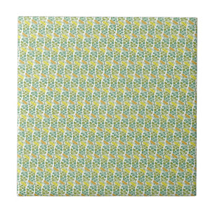 Art Nouveau Buttercup Blumen-Wallpaper Damast Fliese