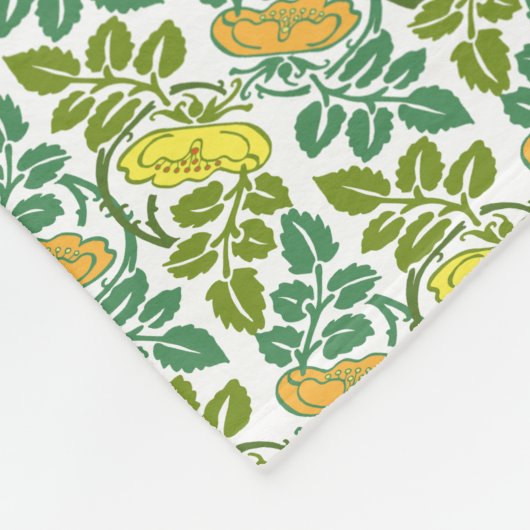 Art Nouveau Buttercup Tapete Fleecedecke (Ecke)