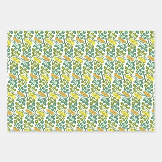 Art Nouveau Buttercup Tapete Geschenkpapier Set (Vorderseite 3)