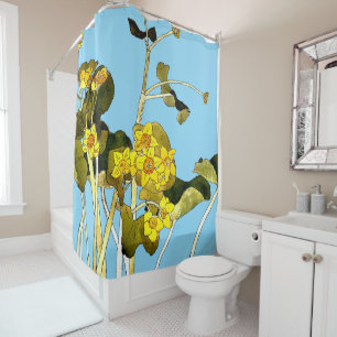 Art Nouveau Buttercups Duschvorhang