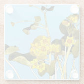 Art Nouveau Buttercups Glasuntersetzer (Rückseite)