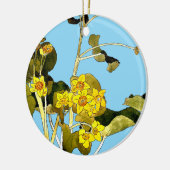 Art Nouveau Buttercups Keramik Ornament (Links)
