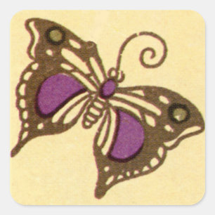 Art Nouveau Butterfly - Aufkleber