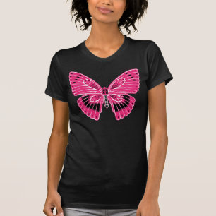 Art Nouveau Butterfly Hot Pink T-Shirt