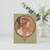 Art Nouveau - Byzantinischer Leiter, der Brünette Postkarte (Stehend Vorderseite)