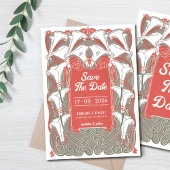 Art Nouveau Calla Lily Elegante Save the Date Einladung