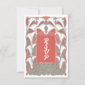Art Nouveau Calla Lily Elegante UAWG RSVP Karte (Rückseite)