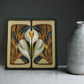 Art Nouveau Calla Lily Symmetrie Fliese
