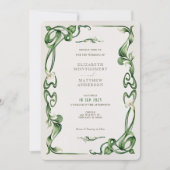 Art Nouveau Calla Lily Watercolor Hochzeit Einladung (Vorderseite)