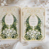 Art Nouveau Calla Lily Wedding Einladung
