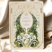 Art Nouveau Calla Lily Wedding Einladung