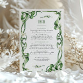 Art Nouveau Calla Lily Wedding Info Card Einladung