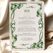 Art Nouveau Calla Lily Wedding Info Card Einladung