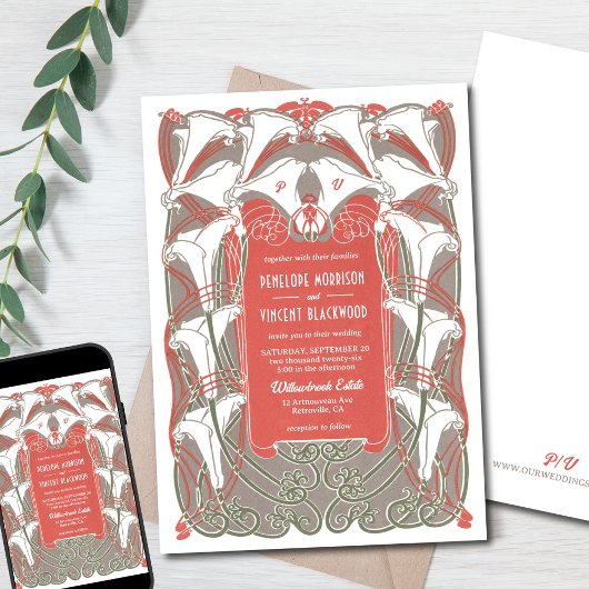 Art Nouveau Cappella Santa Maria degli Angeli Einladung