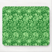 Art Nouveau Carnation Damask, Emerald Green Mousepad (Vorne)