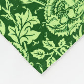 Art Nouveau Carnation Damask, Forest Green Fleecedecke (Ecke)