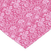 Art Nouveau Carnation Damask, Fuchsia Pink Kurzer Tischläufer (Ecke)