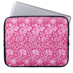 Art Nouveau Carnation Damask, Fuchsia Pink Laptopschutzhülle