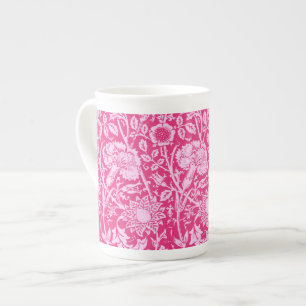 Art Nouveau Carnation Damask, Fuchsia Pink Porzellantasse