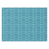 Art Nouveau Carnation Damask, Indigo und Sky Blue Tischdecke (Vorderseite (Horizontal))