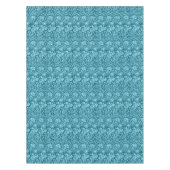 Art Nouveau Carnation Damask, Indigo und Sky Blue Tischdecke (Vorderseite)