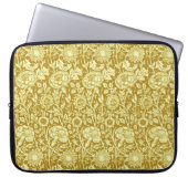 Art Nouveau Carnation Damask, Mustard and Yellow Laptopschutzhülle (Vorderseite)