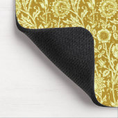 Art Nouveau Carnation Damask, Mustard and Yellow Mousepad (Ecke)