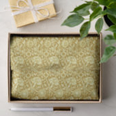 Art Nouveau Carnation Damask, Mustard and Yellow Seidenpapier (Geschenk)