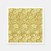 Art Nouveau Carnation Damask, Mustard and Yellow Serviette (Vorderseite)