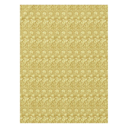 Art Nouveau Carnation Damask, Mustard and Yellow Tischdecke (Vorderseite)