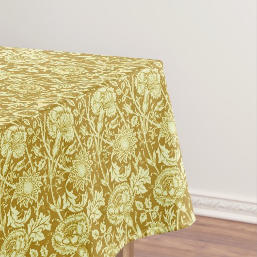 Art Nouveau Carnation Damask, Mustard and Yellow Tischdecke (Beispiel)