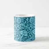 Art Nouveau Carnation, Indigo und Sky Blue Kaffeetasse (Mittel)