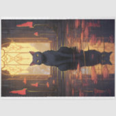 Art Nouveau Cat 1 Decoupage Paper Seidenpapier (Vorderseite)