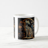 Art Nouveau Cat Classic Tasse, 11 oz Kaffeetasse (VorderseiteRechts)