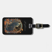 Art Nouveau Cat Luggage Tags Gepäckanhänger (Vorderseite horizontal)